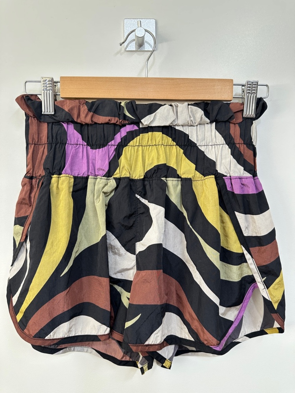 Free People Movement Shorts Small Multicolor Jungle Swirl Combo Artsy